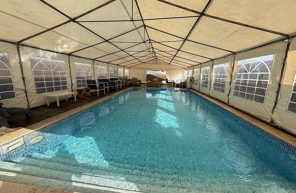 92510 הבריכה בחורף, נחלים בקתות בטבע, צימר  ביבנאל צימרים - Zimer 4 U