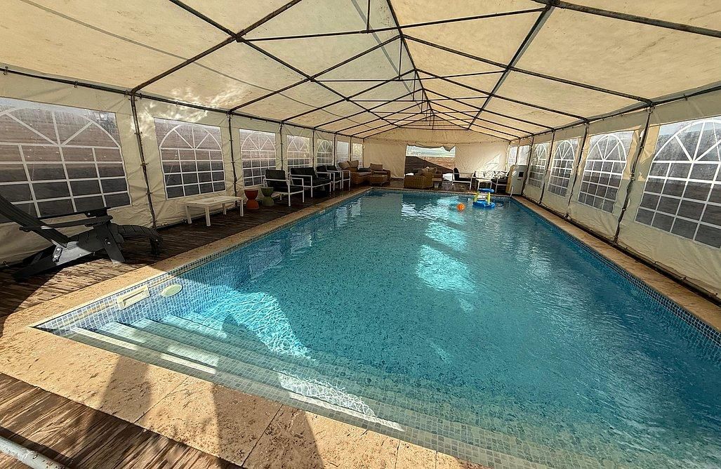 92513 הבריכה בחורף, נחלים בקתות בטבע, צימר  ביבנאל צימרים - Zimer 4 U